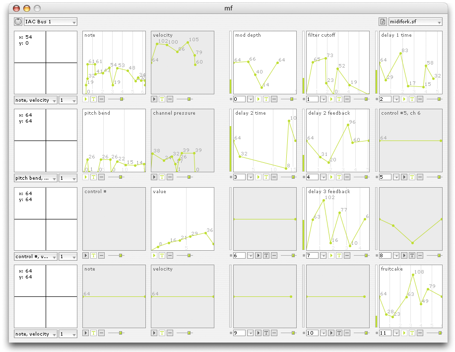 Midifork 2.5 interface