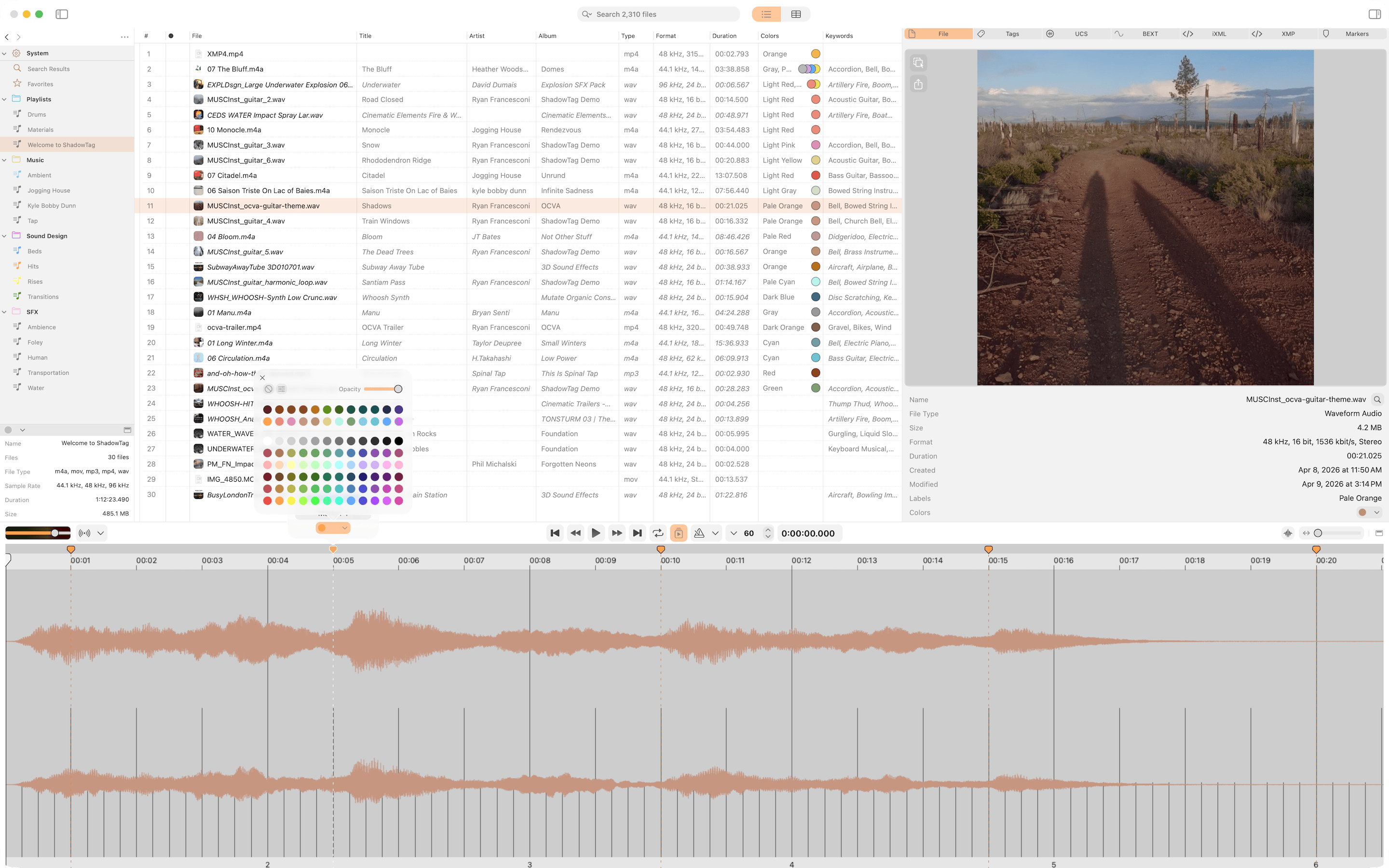 ShadowTag marker color editing