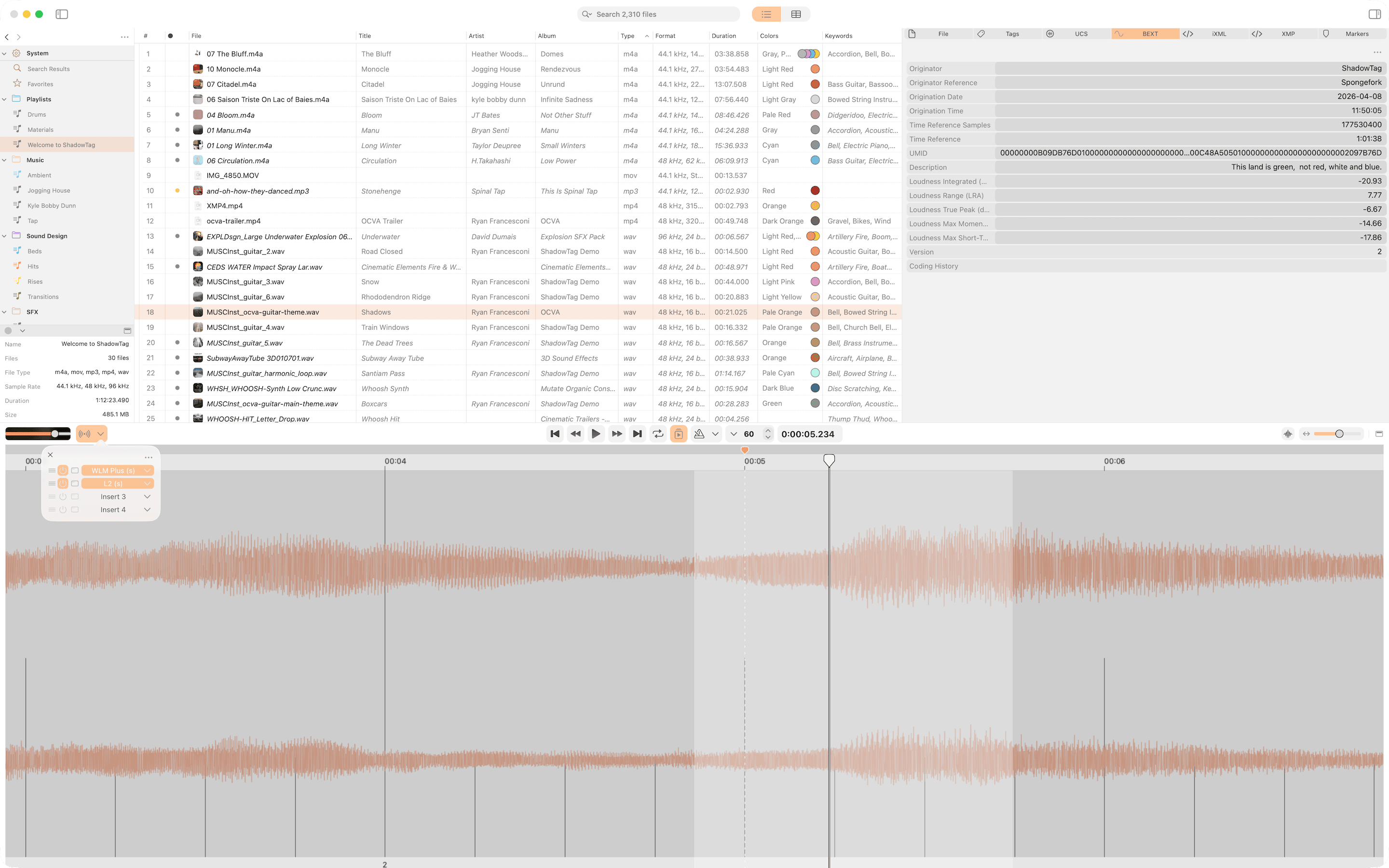 ShadowTag BEXT metadata editor
