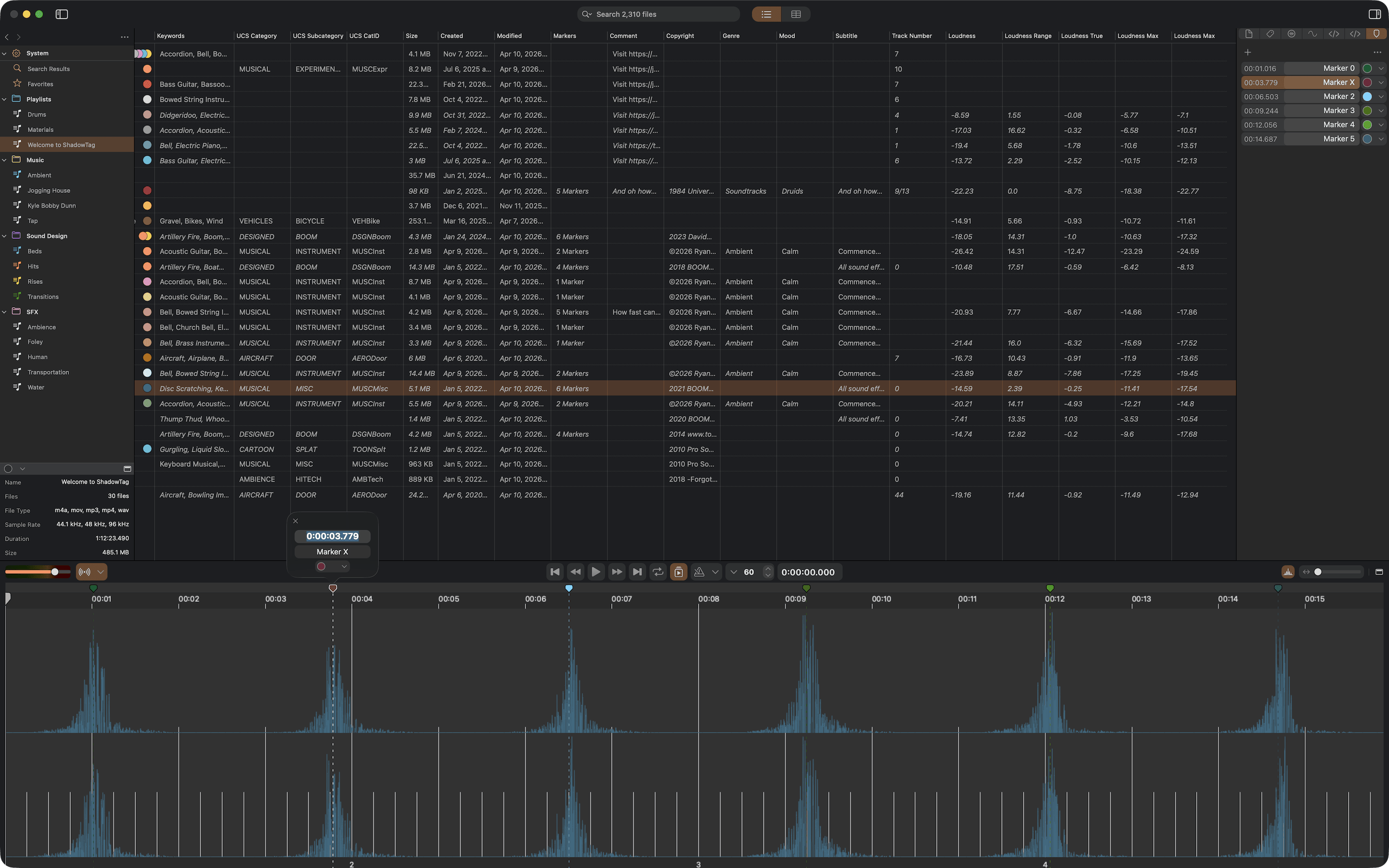 ShadowTag markers view