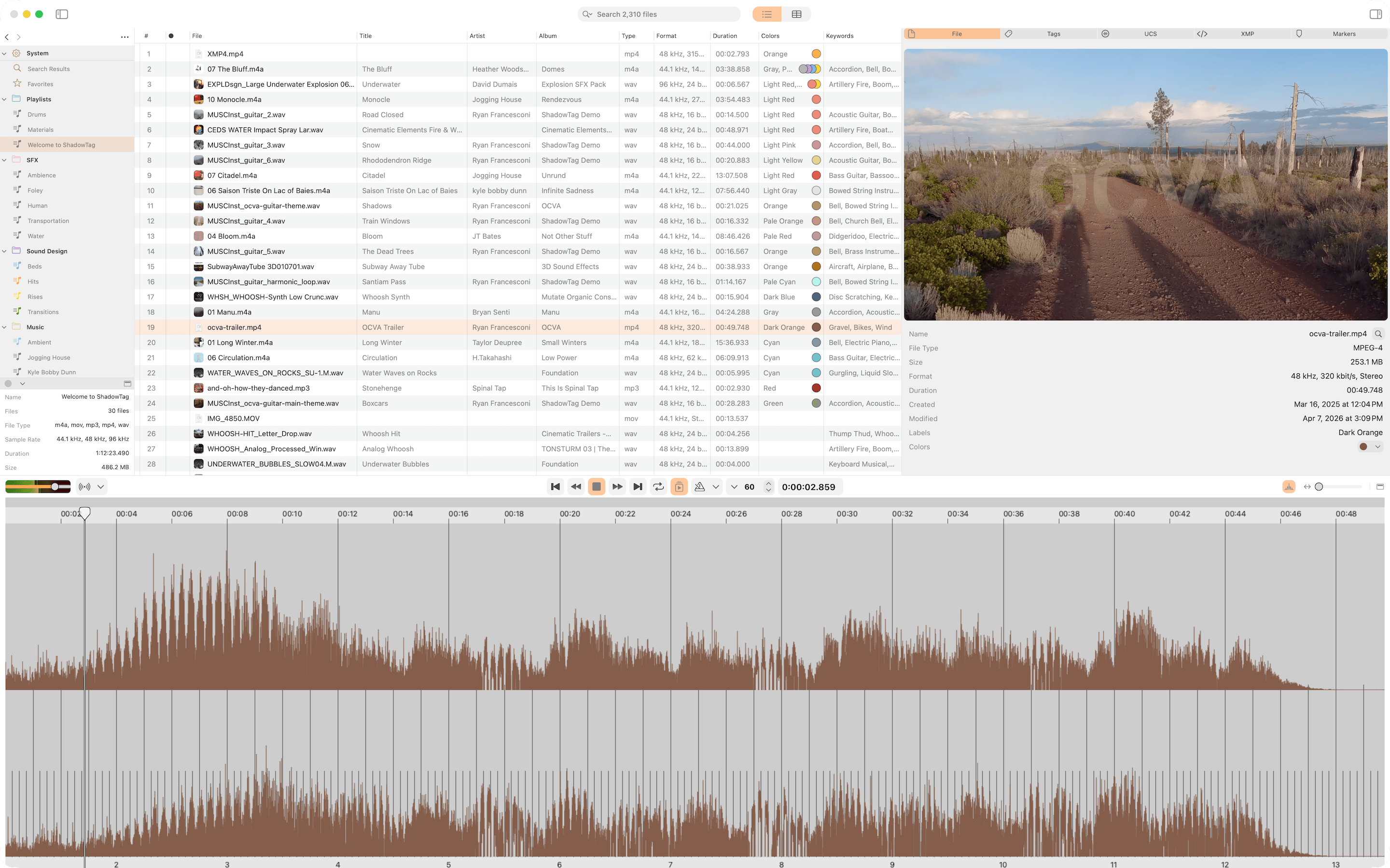 ShadowTag video metadata view